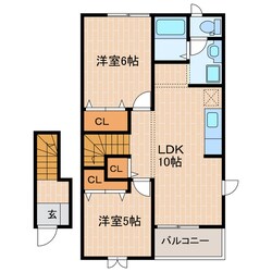 掛川駅 車移動25分  14.7km 2階の物件間取画像